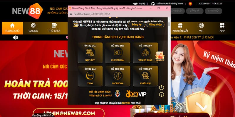 Dịch vụ Hỗ Trợ New88 được nhiều game thủ đánh giá cao